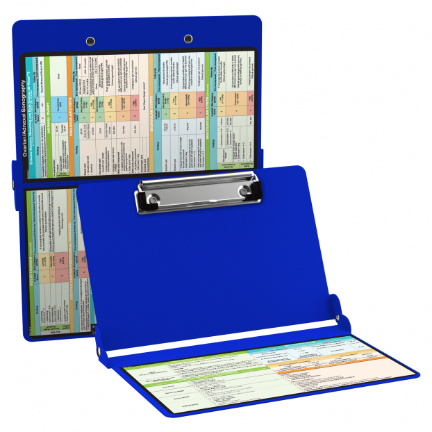 WhiteCoat Clipboard® - Blue Ovarian/Adnexal Sonography Edition